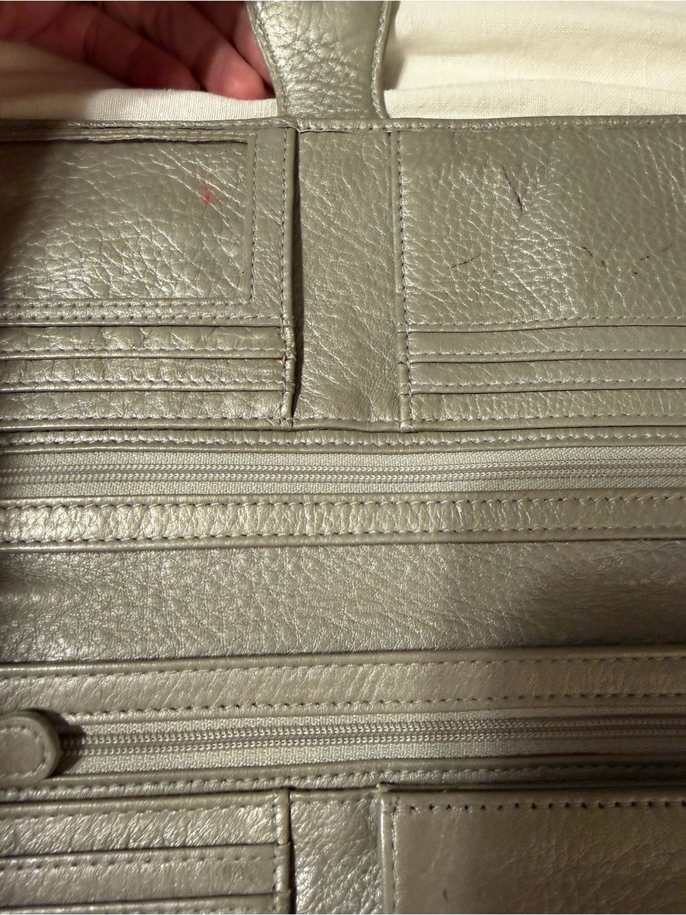 Brighton Gray Floral Cutout Leather Wallet - Picture 4 of 7